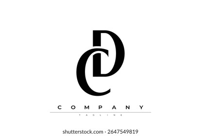 CD Modern Initials Logo Design. Branding logo with stylized initials showcasing bold design and modern aesthetic. Ideal for professional business branding or creative projects focusing on minimalistic