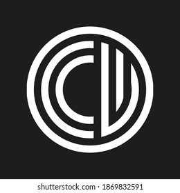 CD Monogram Black and White Logo
