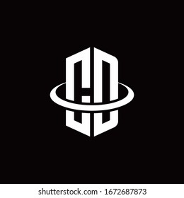 CD monogram logo in a hexagon style and surrounded by a ring