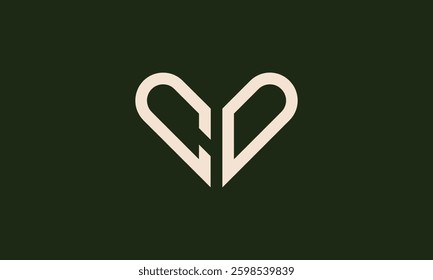 CD monogram vector logo design