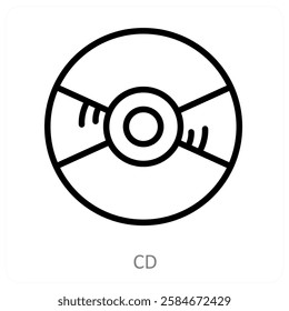 CD and music icon concept