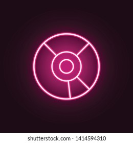 CD neon icon. Elements of web set. Simple icon for websites, web design, mobile app, info graphics