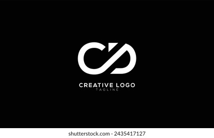 CD OD Abstract initial monogram letter alphabet logo design