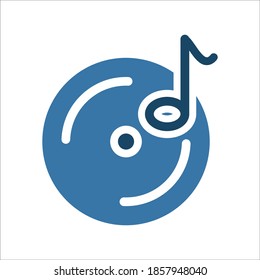 Cd Player Flat Icon Vector Logo Template Illustration