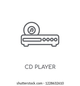 Cd player linear icon. Modern outline Cd player logo concept on white background from Smarthome collection. Suitable for use on web apps, mobile apps and print media.