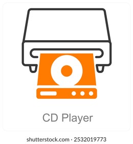 Conceito de CD Player e ícone de música