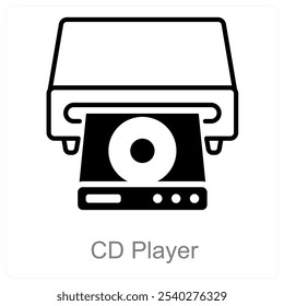 Conceito de CD Player e ícone de música