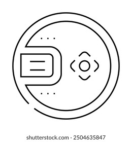 cd player retro music line icon vector. cd player retro music sign. isolated contour symbol black illustration