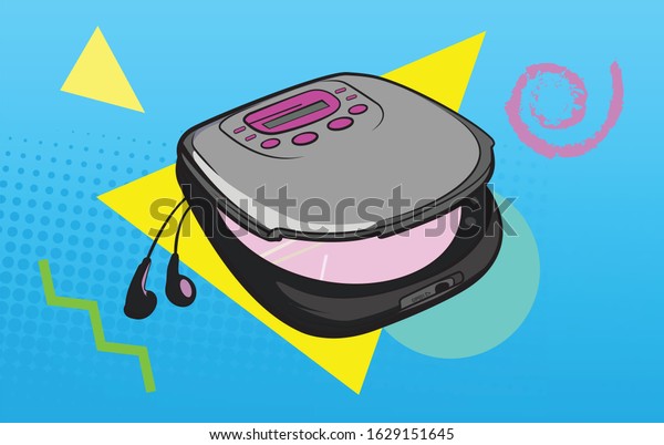 CD Player Retro Vector\
Illustration