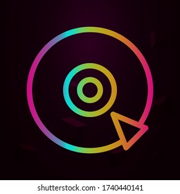 CD player with Triangle nolan icon Simple thin line, outline vector of theater icons for ui and ux, website or mobile application