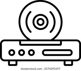 Cd Player vector icon. Can be used for printing, mobile and web applications.