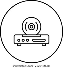 Ícone de vetor do Cd Player. Pode ser usado para impressão, aplicativos móveis e da Web.