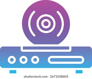 Ícone de vetor do Cd Player. Pode ser usado para impressão, aplicativos móveis e da Web.