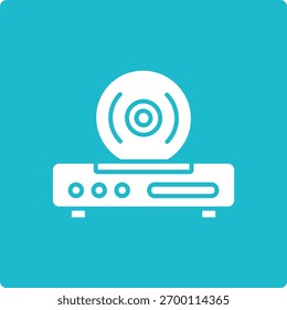 Ícone de vetor do Cd Player. Pode ser usado para impressão, aplicativos móveis e da Web.