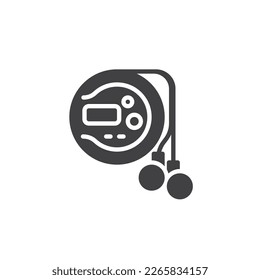 CD player vector icon. filled flat sign for mobile concept and web design. Compact disk player glyph icon. Symbol, logo illustration. Vector graphics
