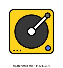 CD player vector, Summer party related filled style icon