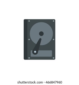 CD rom icon in flat style isolated on white background. Record symbol