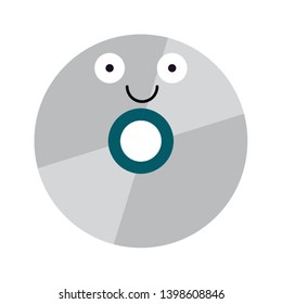 CD rom technology cute cartoon