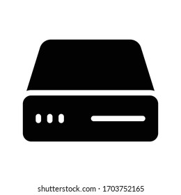 cd rom vector glyph flat icon 