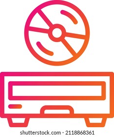 Cd Rom Vector Icon Design Illustration