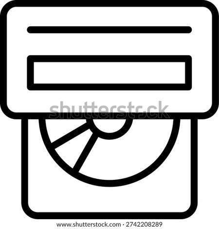CD Room Art vector Icon Design Illustration