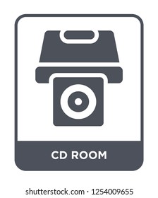 cd room icon vector on white background, cd room trendy filled icons from Hardware collection, cd room simple element illustration