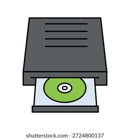 Cd Room Symbol auf weißem Hintergrund, Vektorgrafik