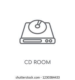 CD Room linear icon. Modern outline CD Room logo concept on white background from hardware collection. Suitable for use on web apps, mobile apps and print media.