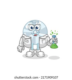 the CD scientist character. cartoon mascot vector