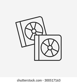 CD sheet line icon