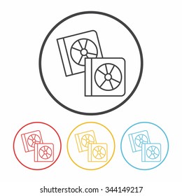 CD sheet line icon