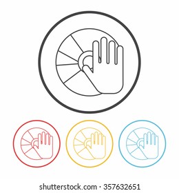 CD sheet line icon