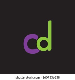 CD simple letter logo design
