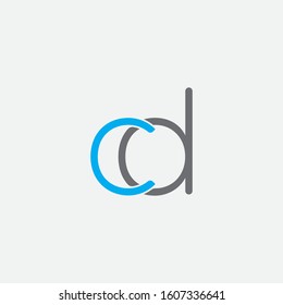 CD simple letter logo design