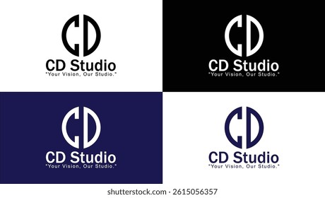 CD Studio Logo,Circle Grid Logo