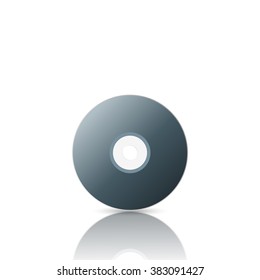 Cd template. Cd with reflection. Modern realistic vector. Template for your design