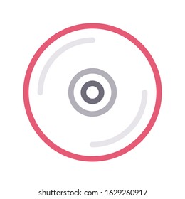 cd vector color line icon 
