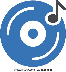 icono de color de glifo vectorial de CD