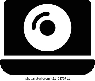 cd vector glyph flat icon