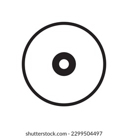 CD vector icon. Compact disc flat sign design. DVD symbol. CD pictogram. UX UI icon 
