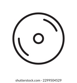 CD vector icon. Compact disc flat sign design. DVD symbol. CD pictogram. UX UI icon 