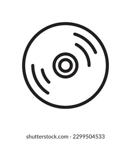 CD vector icon. Compact disc flat sign design. DVD symbol. CD pictogram. UX UI icon 
