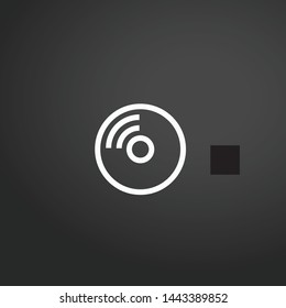 Cd vector icon. Cd concept stroke symbol design. Thin graphic elements vector illustration, outline pattern for your web site design, logo, UI. EPS 10.
