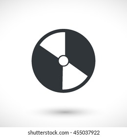 Cd vector icon. Graphic symbol for web design, logo. Gray glyph on a white background. Isolated sign.