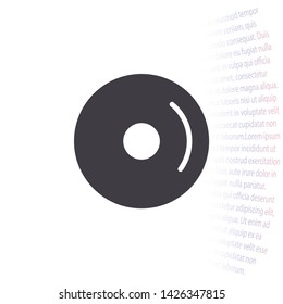 Cd Vector icon . Lorem Ipsum Illustration design