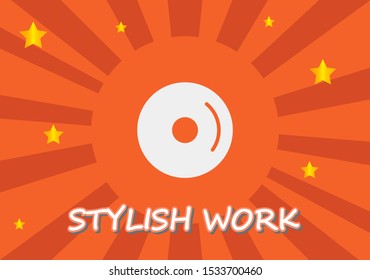 Cd Vector icon . Lorem Ipsum Illustration design