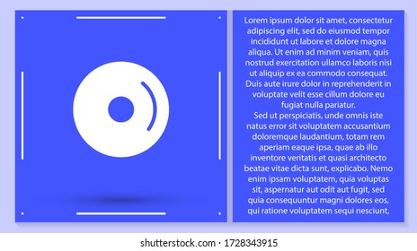 Icono del vector Cd. Lorem Ipsum Diseño de ilustración