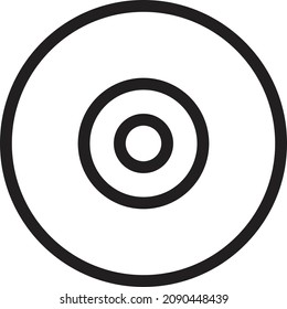 cd vector illustration isolated on a transparent background. stroke vector icons for concept or web graphics.