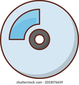 CD Vector illustration on a transparent background. Premium quality symbols. Vector Line Flat color  icon for concept and graphic design.