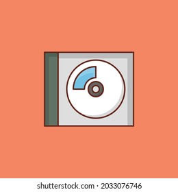CD Vector illustration on a transparent background. Premium quality symbols. Vector Line Flat color  icon for concept and graphic design.